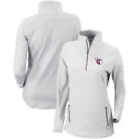 Women's Columbia  White Cleveland Guardians Omni-Wick Outward Nine Quarter-Zip Pullover Top