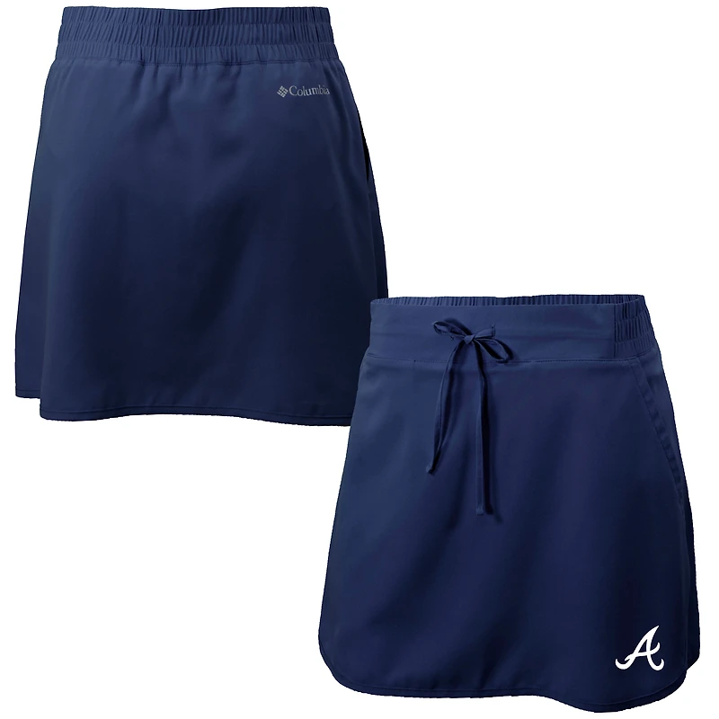 Women's Columbia Navy Atlanta Braves Omni-Wick Lakewood Pines Skort