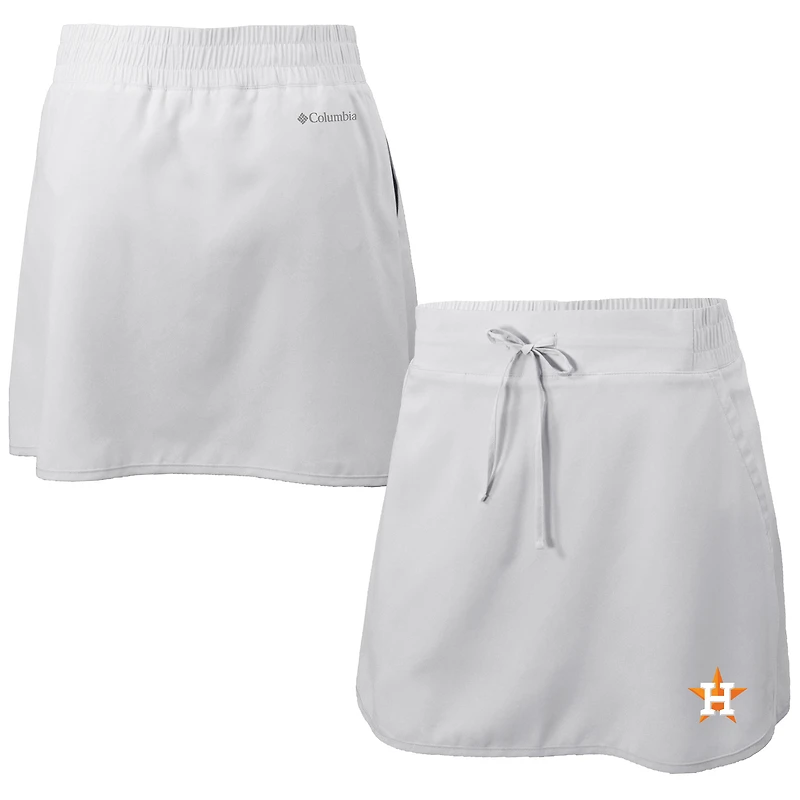 Women's Columbia White Houston Astros Omni-Wick Lakewood Pines Skort