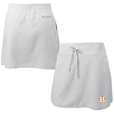 Women's Columbia White Houston Astros Omni-Wick Lakewood Pines Skort
