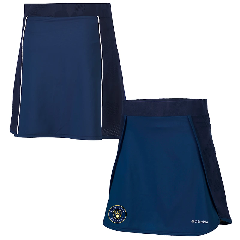 Women's Columbia Navy Milwaukee Brewers Up Next Skort