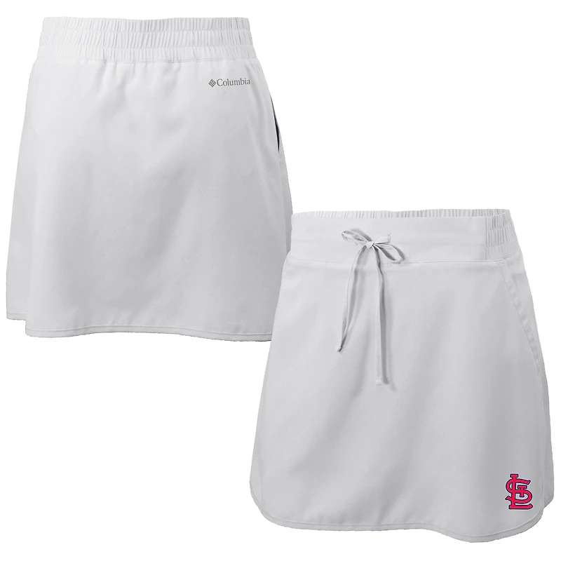Women's Columbia White St. Louis Cardinals Omni-Wick Lakewood Pines Skort