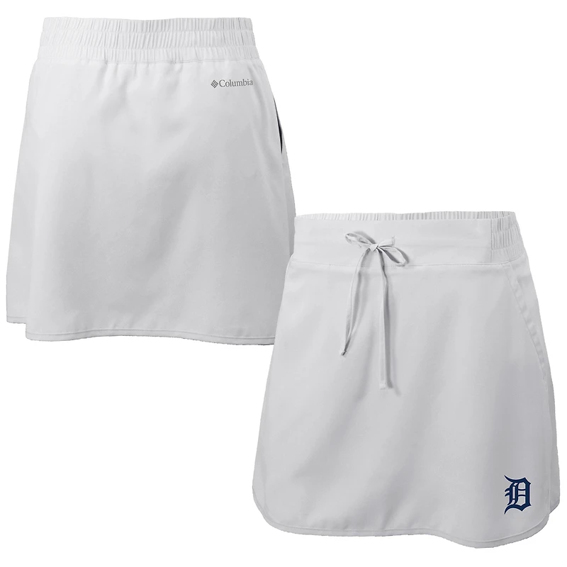 Women's Columbia White Detroit Tigers Omni-Wick Lakewood Pines Skort
