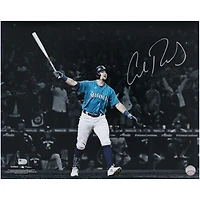 Cal Raleigh Seattle Mariners Autographed 16" x 20" Home Run Spotlight for Playoffs Photograph