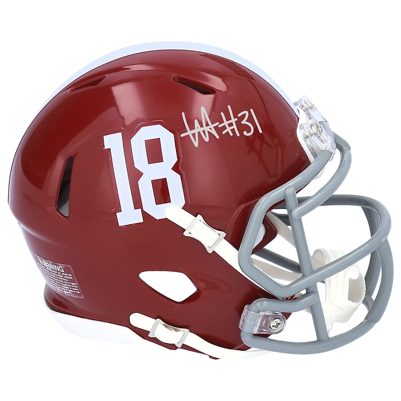 Will Anderson Jr. Alabama Crimson Tide Autographed Riddell Speed Mini Helmet