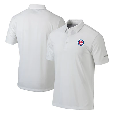 Men's Columbia White Chicago Cubs Omni-Wick Drive Polo