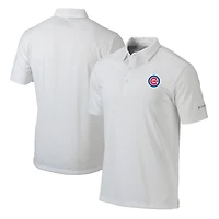 Men's Columbia White Chicago Cubs Omni-Wick Drive Polo