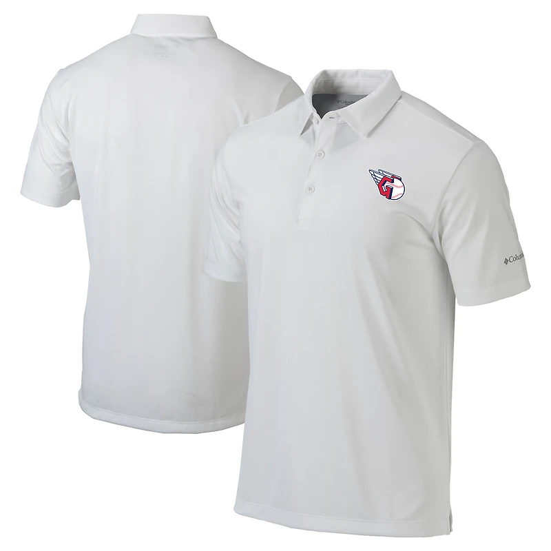 Men's Columbia White Cleveland Guardians Omni-Wick Drive Polo