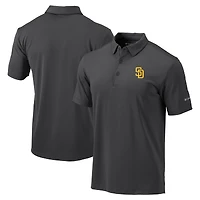 Men's Columbia Charcoal San Diego Padres Omni-Wick Drive Polo