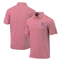 Men's Columbia Red Chicago Cubs Golf Club Invite Omni-Wick Polo