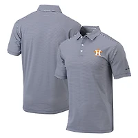 Men's Columbia Navy Houston Astros Golf Club Invite Omni-Wick Polo