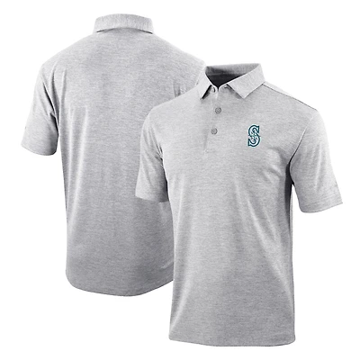 Men's Columbia Gray Seattle Mariners Omni-Wick Polo