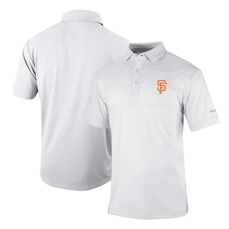 Men's Columbia White San Francisco Giants Omni-Wick Total Control Polo
