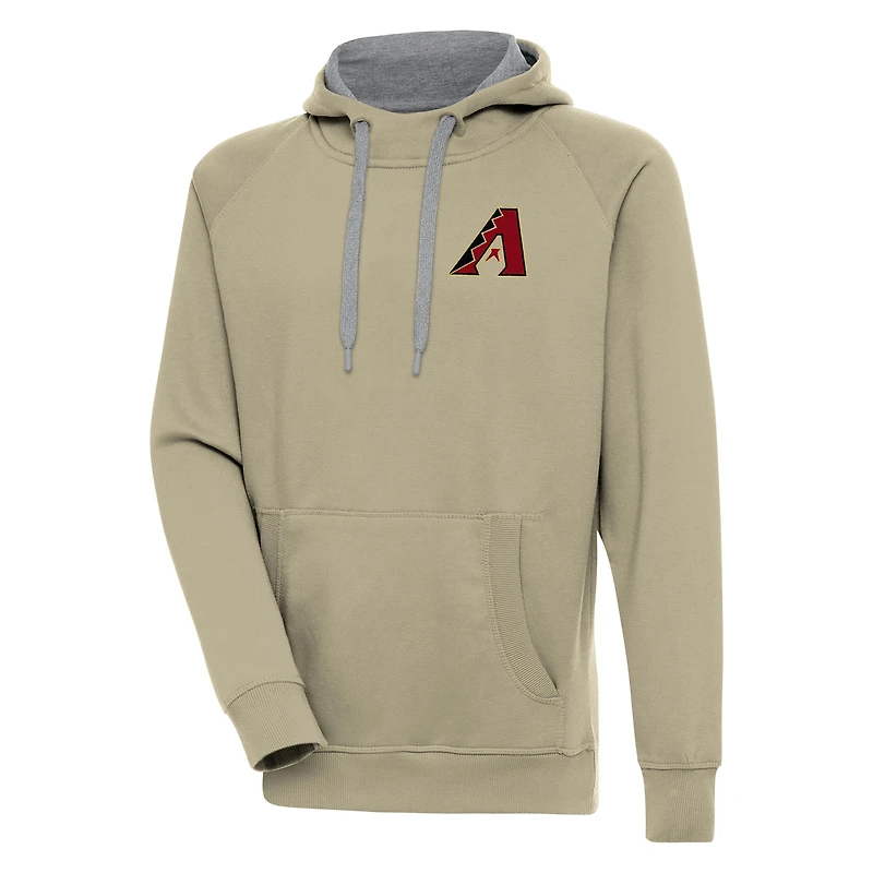Men's Antigua  Khaki Arizona Diamondbacks Victory Pullover Hoodie