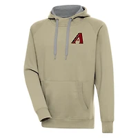 Men's Antigua  Khaki Arizona Diamondbacks Victory Pullover Hoodie