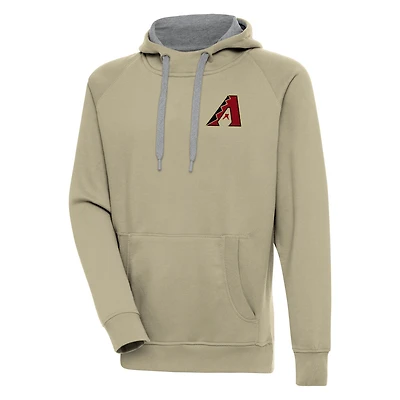 Men's Antigua  Khaki Arizona Diamondbacks Victory Pullover Hoodie