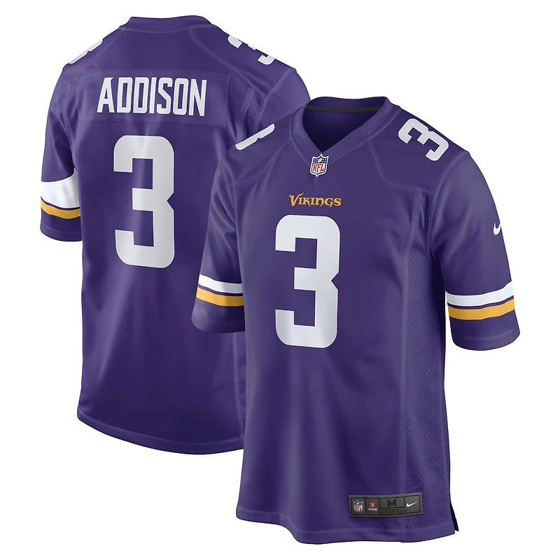 Men's Nike Jordan Addison Purple Minnesota Vikings Game Jersey