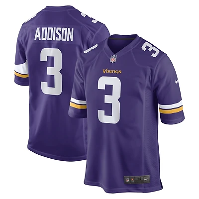 Men's Nike Jordan Addison Purple Minnesota Vikings Game Jersey