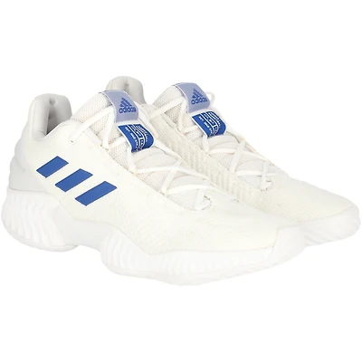 Kansas Jayhawks Team-Issued White Bounce Low Adidas Shoes from the Basketball Program
