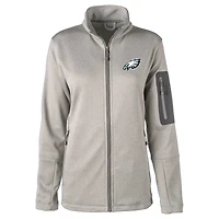Women's Dunbrooke  Heather Charcoal Philadelphia Eagles Freestyle Teflon Shield Full-Zip Jacket