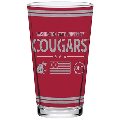 Washington State Cougars 16oz. OHT Military Appreciation Pint Glass