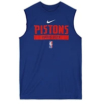 Jaden Ivey Detroit Pistons Player-Worn Blue Paris Sleeveless Shirt from the 2022-23 NBA Season