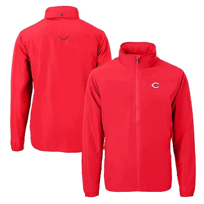 Men's Cutter & Buck Red Cincinnati Reds Charter Eco Recycled Full-Zip Jacket