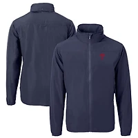 Men's Cutter & Buck Navy Philadelphia Phillies Charter Eco Recycled Full-Zip Jacket