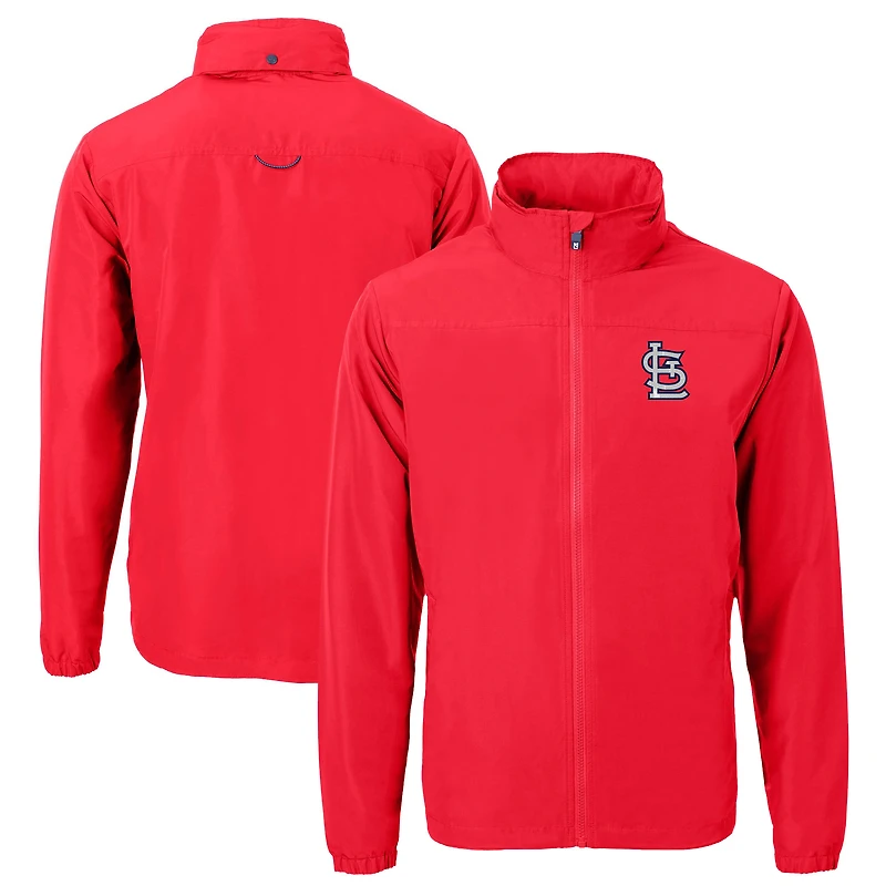 Men's Cutter & Buck Red St. Louis Cardinals Charter Eco Recycled Full-Zip Jacket