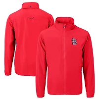 Men's Cutter & Buck Red St. Louis Cardinals Charter Eco Recycled Full-Zip Jacket