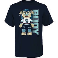 Youth Deep Sea Blue Seattle Kraken Mascot Cheer T-Shirt