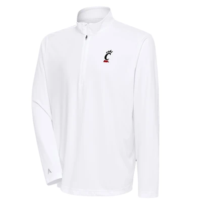 Men's Antigua White Cincinnati Bearcats Tribute Quarter-Zip Pullover Top