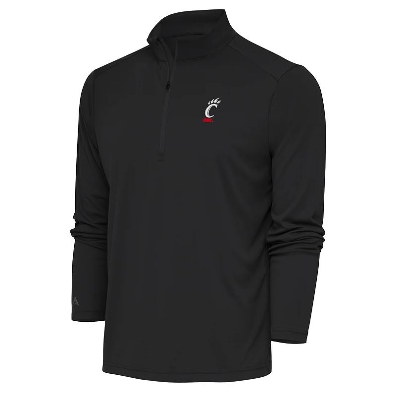 Men's Antigua  Graphite Cincinnati Bearcats Tribute Quarter-Zip Pullover Top