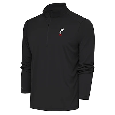 Men's Antigua  Graphite Cincinnati Bearcats Tribute Quarter-Zip Pullover Top