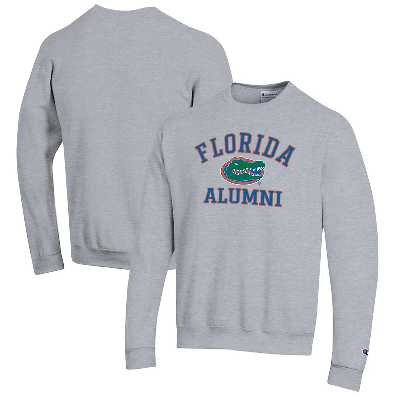 Men's Champion  Gray Florida Gators Alumni Logo Arch Pullover Sweatshirt