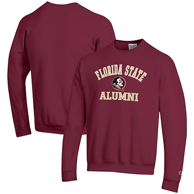 Men's Champion  Garnet Florida State Seminoles Alumni Logo Arch Pullover Sweatshirt