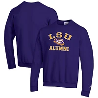 Men's Champion  Purple LSU Tigers Alumni Logo Arch Pullover Sweatshirt