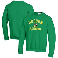 Men's Champion  Green Oregon Ducks Alumni Logo Arch Pullover Sweatshirt