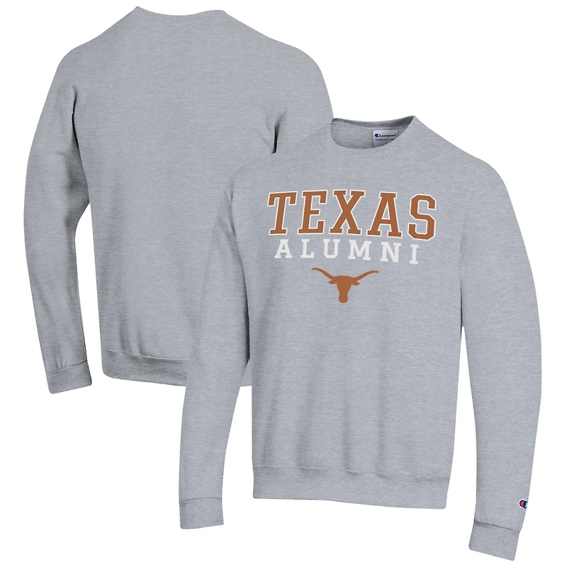 Men's Champion  Gray Texas Longhorns Alumni Logo Pullover Sweatshirt