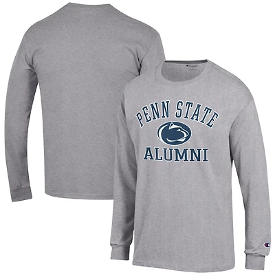 Men's Champion  Gray Penn State Nittany Lions Alumni Logo Long Sleeve T-Shirt