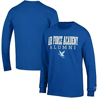 Men's Champion  Royal Air Force Falcons Alumni Logo Stack Long Sleeve T-Shirt