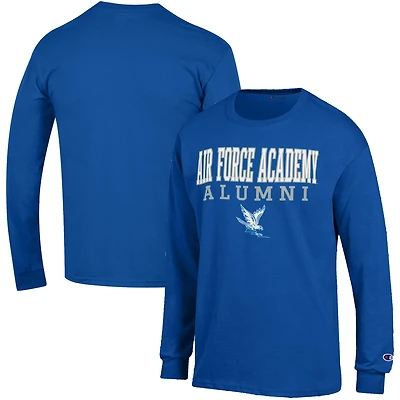 Men's Champion  Royal Air Force Falcons Alumni Logo Stack Long Sleeve T-Shirt