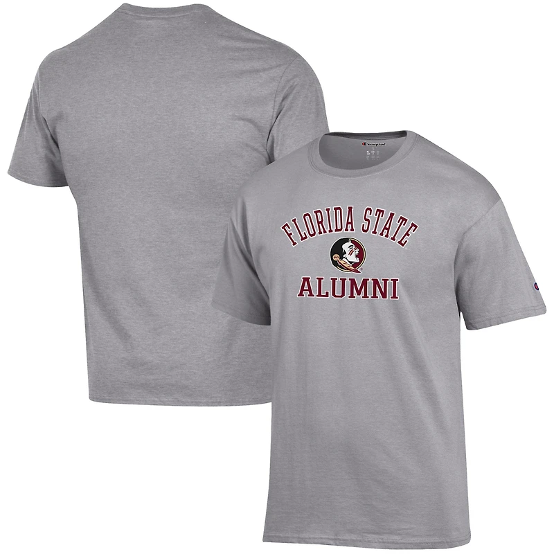 Men's Champion  Gray Florida State Seminoles Alumni Logo T-Shirt