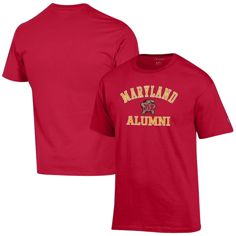 Men's Champion  Red Maryland Terrapins Alumni Logo T-Shirt