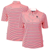 Women's Cutter & Buck  Red Cleveland Guardians Virtue Eco Pique Stripe Top