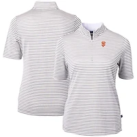 Women's Cutter & Buck  Gray San Francisco Giants Virtue Eco Pique Stripe Top