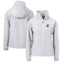 Women's Cutter & Buck Miami Marlins Charter Eco Recycled Full-Zip Jacket