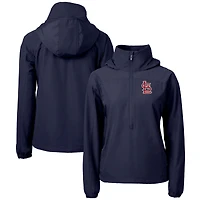 Women's Cutter & Buck  Navy St. Louis Cardinals Charter Eco Recycled Half-Zip Anorak Jacket