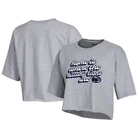 Women's Champion Gray Penn State Nittany Lions Boyfriend Cropped T-Shirt