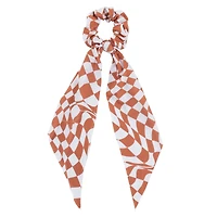 ZooZatz Texas Longhorns Checkered Scrunchie Scarf